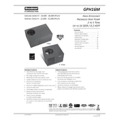 Goodman GPH16M manual cover