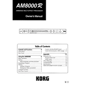 KORG AM8000R manual cover