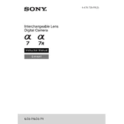 Sony ILCE-7 manual cover