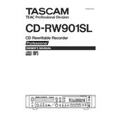 Tascam CD-RW901SL manual cover