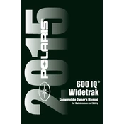 Polaris 600 IQ Widetrak 2015 manual cover