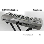 KORG KORG Collection Prophecy manual cover