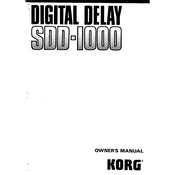 KORG SDD-1000 manual cover