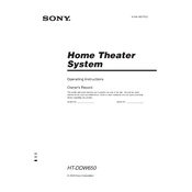 Sony HT-DDW650 manual cover