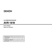 Denon AVR-1610 manual cover