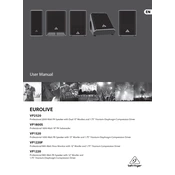 Behringer VP2520 manual cover