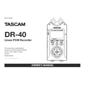 Tascam DR-40 manual cover