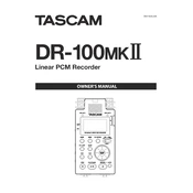 Tascam DR-100MKII manual cover