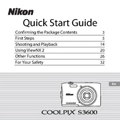 Nikon Coolpix S3600 manual cover