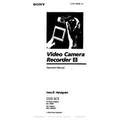 Sony CCD-SC5 manual cover