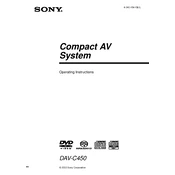 Sony DAV-C450 manual cover