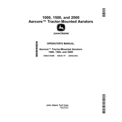 John Deere Aercore 1000, 1500, 2000