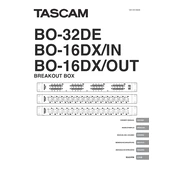 Tascam BO-16DX IN manual cover