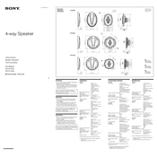 Sony XS-R1344 manual cover