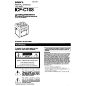 Sony ICF-C103 manual cover