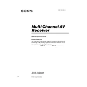 Sony STR-DG800 manual cover