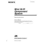 Sony MHC-BX6AV manual cover