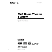 Sony DAV-HDZ235 manual cover