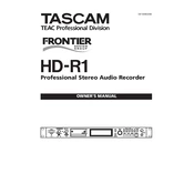 Tascam HD-R1 manual cover