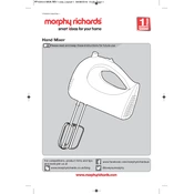 Morphy Richards 400510 Hand Mixer manual cover