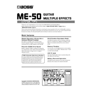 Boss ME-50 manual cover