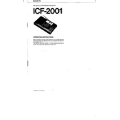 Sony ICF-2001 manual cover