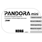 KORG PANDORA mini manual cover