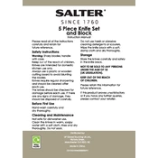 Salter BW08685RDFOB 5 Piece Knife Set Block manual cover