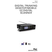 Whistler TRX2E Digital Trunking Digital Scanner manual cover