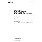 Sony STR-DA1ES manual cover