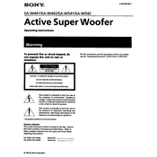 Sony SA W441 manual cover