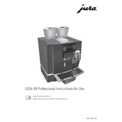 Jura Giga X8 Professional Coffee Machine manual cover