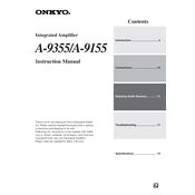 Onkyo A 9355, A 9155 manual cover