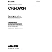 Sony CFS-DW34 manual cover