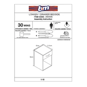 Lokken B&M 1 Drawer Bedside 350546 manual cover