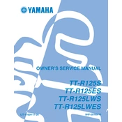 Yamaha TT-R125S, TT-R125ES, TT-R125LWS, TT-R125LWES 2004 manual cover