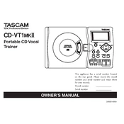 Tascam CD-VT1MKII manual cover