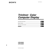 Sony CPD-G420 manual cover