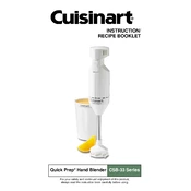 Cuisinart CSB-33 manual cover