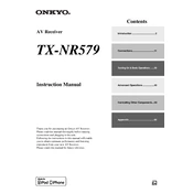 Onkyo TX NR579 manual cover