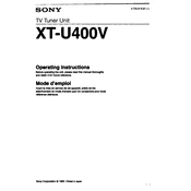 Sony XT-U400V manual cover