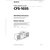 Sony CFS-1035 manual cover