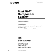 Sony MHC-DX10 manual cover