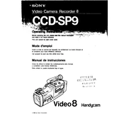 Sony CCD-SP9 manual cover