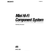 Sony MHC-300 manual cover