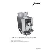 Jura Giga X9c Professional Coffee Machine manual cover