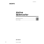 Sony SA WM40 manual cover