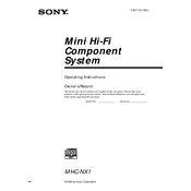 Sony MHC-NX1 manual cover