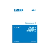 Yamaha RX10PA, RX10PSA, RX10PXTA 2011 Apex manual cover