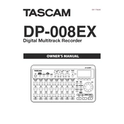 Tascam DP-008EX manual cover